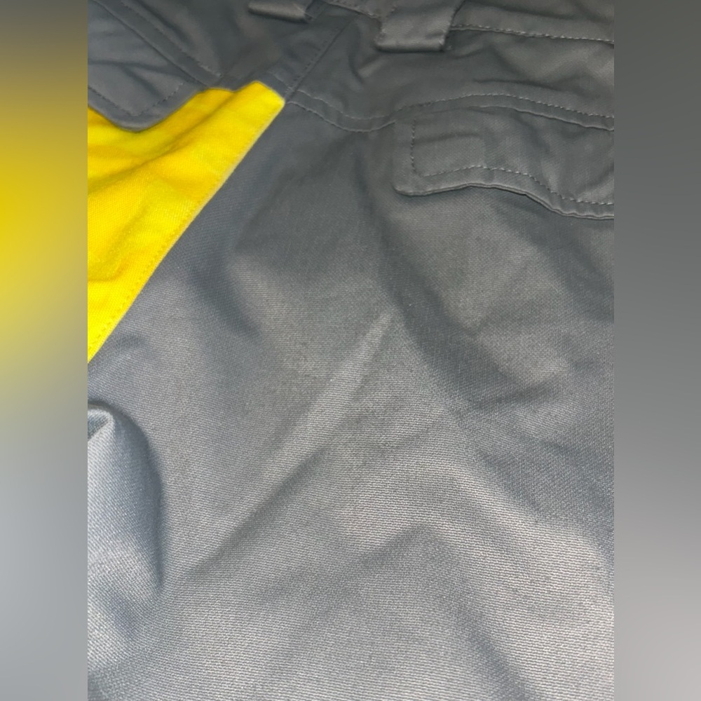 Obermeyer EXTENDED LENGTH Junior Sz 10 Snow Ski Snowboard Pants Yellow Black - Picture 13 of 16